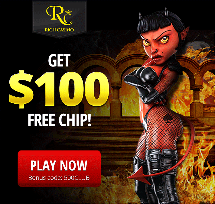 Rich Casino 100$ free chip for high rollers, low wagering requirements